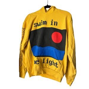 kid cudi coachella 2019 swim in the light yellow hoodie women small
